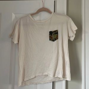 Oversized cream t shirt